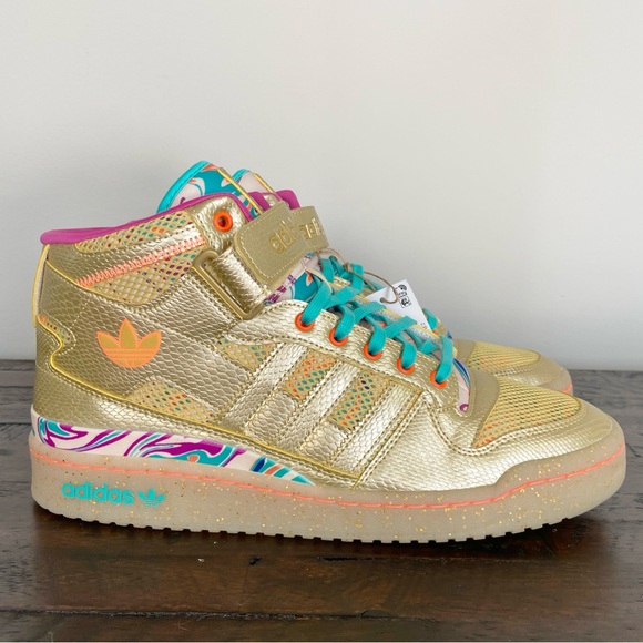 Adidas Forum Mid Carnival Gold Metallic Sneakers Men’s Size 11.5 NWT